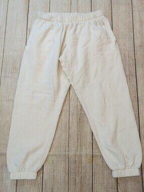 Vs Pink Jogger  Fleece Lined Ivory Sweatpants